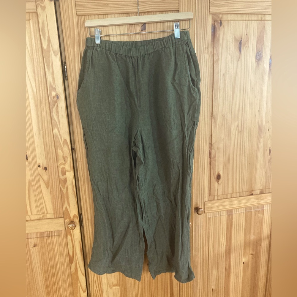 Flax Wide/Straight Leg Pants Olive